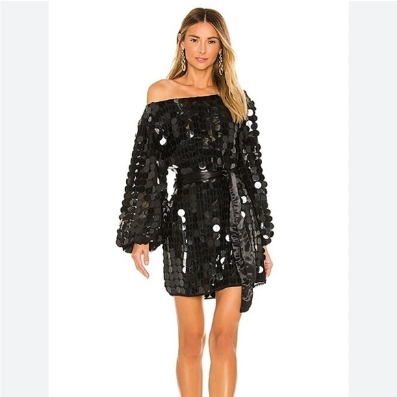 NWT - Lovers + Friends - Micah Mini Dress in Disco Black - Small - Picture 1 of 13